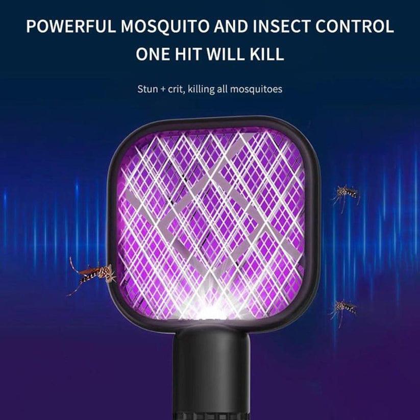USB Rechargeable Mosquito Racket with LED Light – Electric Bug Zapper Safe Home Use Pakistan
