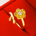 Gold Plated Daisy Jewelry Set for Women – Necklace, Ring & Earrings Gift Set Pakistan